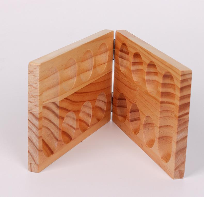 Pine Wood Gemstone Mancala Board: Educational Toy for Spatial Thinking