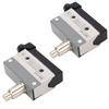 2Pcs Sealed Limit Switch Adjustable Momentary Limit Switch Pin Plunger NO+NC 250VAC