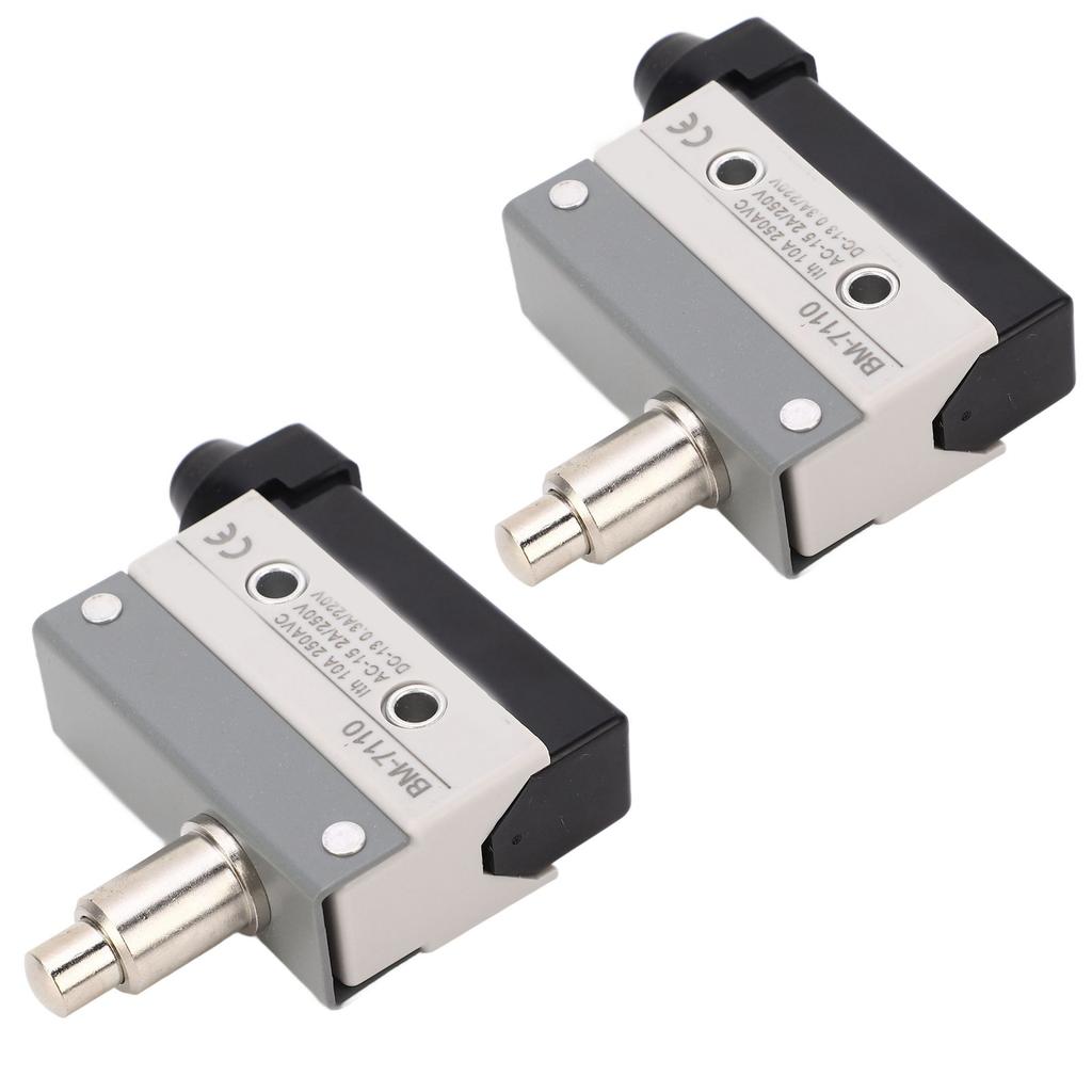 2Pcs Sealed Limit Switch Adjustable Momentary Limit Switch Pin Plunger NO+NC 250VAC