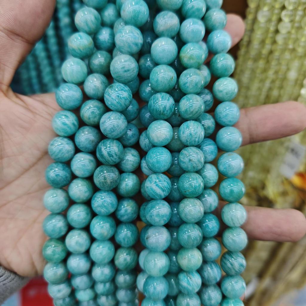 Jade Amazonite Round Beads - DIY Jewelry Accessories & Buddhist Beads
