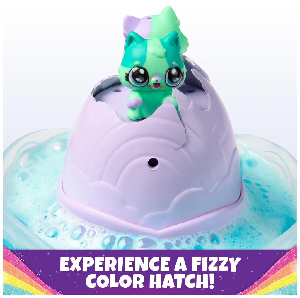 Hatchimals Alive, Rainbow Splash Fizzy Color Surprise Toy, Hatch Twins or Triplets In Color Reveal Eggs (Styles May Vary), Kids Toy for Girls and Boys