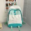 Macaron Cute Versatile Junior High School Schoolbag Female Contrasting Color Backpack High Value High School Backpack