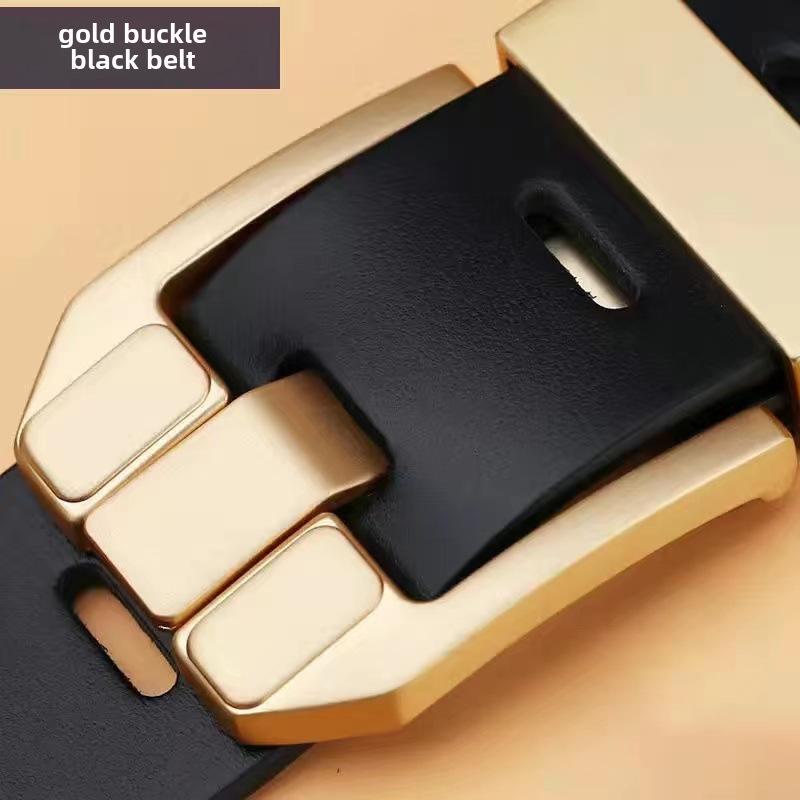 Men's Retro Genuine Leather Pin Buckle Belt for Casual Jeans