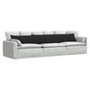 Sofa Cushions 2 Pcs Black 200 X 40 Cm Fabric
