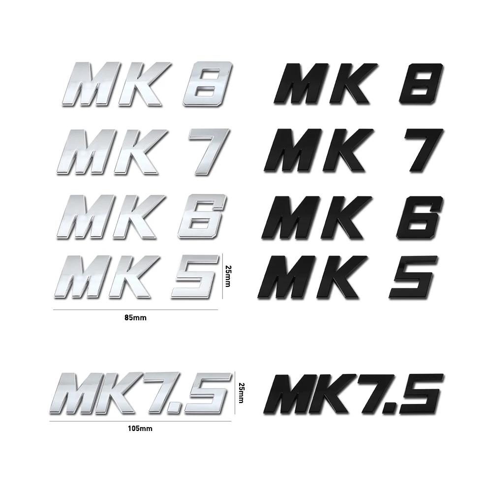 HBT2 1Pc Bright Silver ABS Car Trunk Badge Sticker MK series letters Logo Decal For VW Golf MK5 MK6 MK7 MK7.5 GTI Passat Accessories