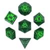 Cusdie New Metal DnD Dice Set Minimalist Rhomb Pattern D4-D20 Polyhedral Dice for D&D Pathfinder Tabletop RPG Board Games