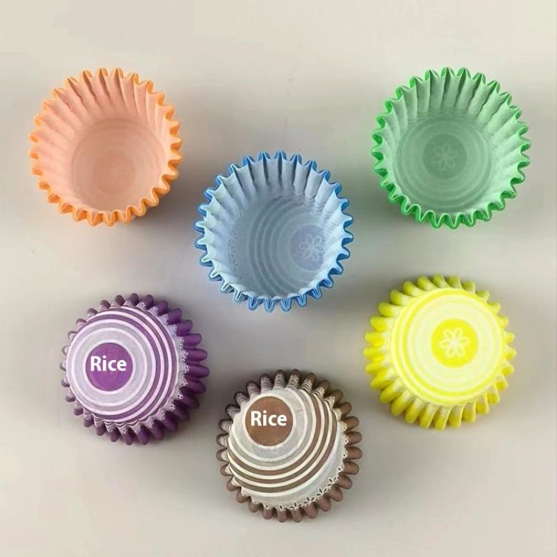 500 Stück Einweg-Muffin-Cupcake-Papierförmchen Cupcake-Förmchen Backen Muffin-Box Tassenförmchen Party-Tablett Kuchen-Dekorationswerkzeuge
