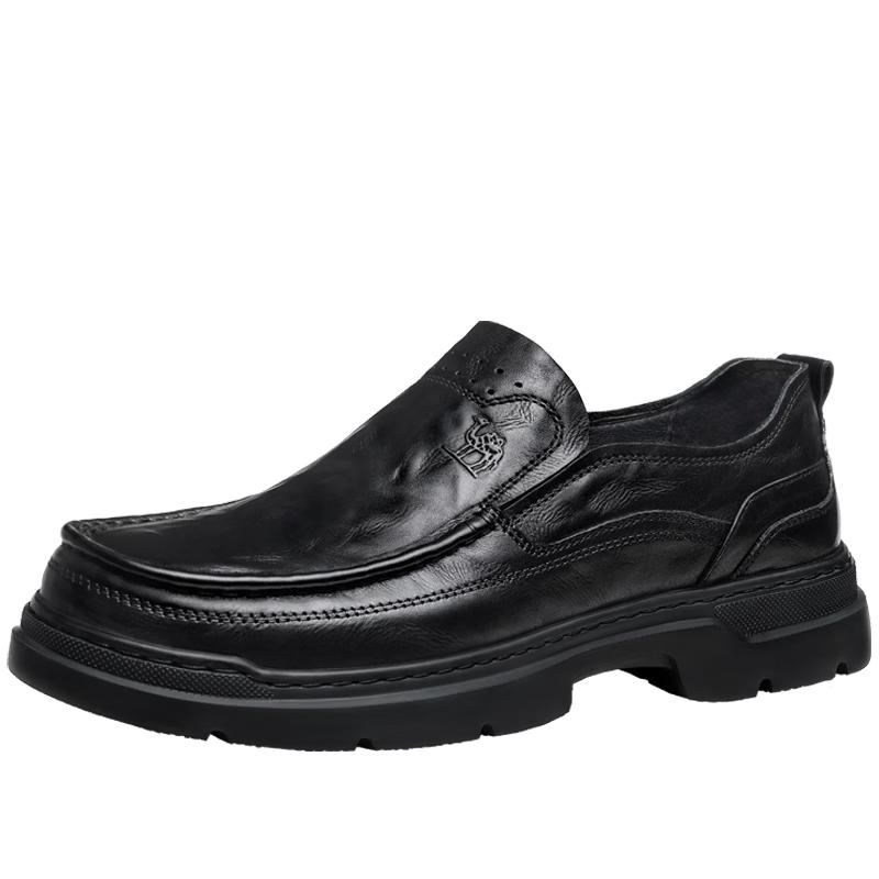 CAMEL Men s Comfortable Leather Business Casual Slip-On Loafers 40
