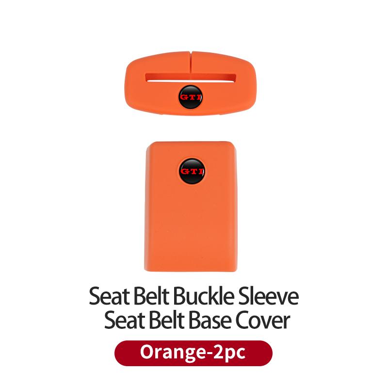 Car Silicone Seat Belt Buckle 0OKYJD5 Covers Scratch-Resistant Protective Covers Car Interior Accessories For VW Golf GTI Tiguan Passat