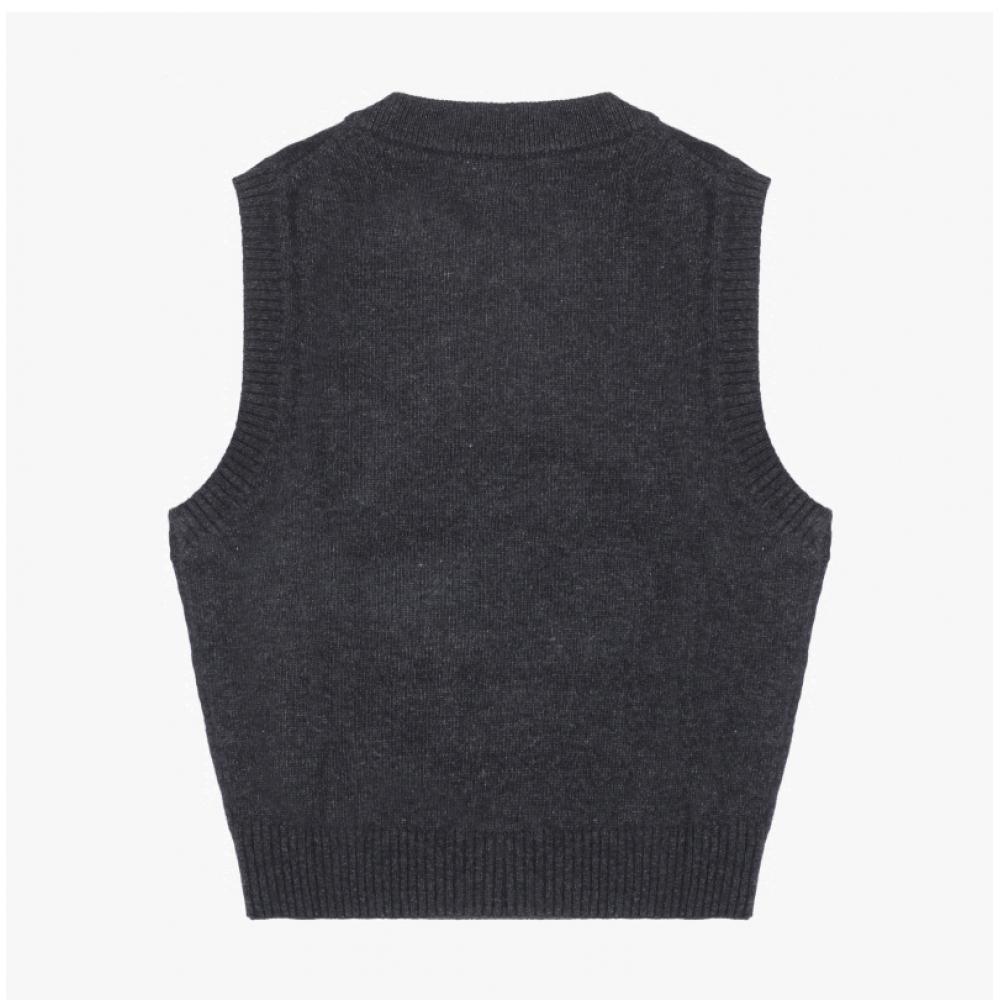 Ganni Women Knit Cherry Logo Wool Mix Vest A1070264