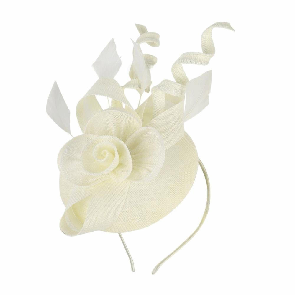 Women Fashion Flower Mesh Fascinator Hat Hair Decoration Elegant Accessories Wedding Headdress Adjustable Headwear Garden Party