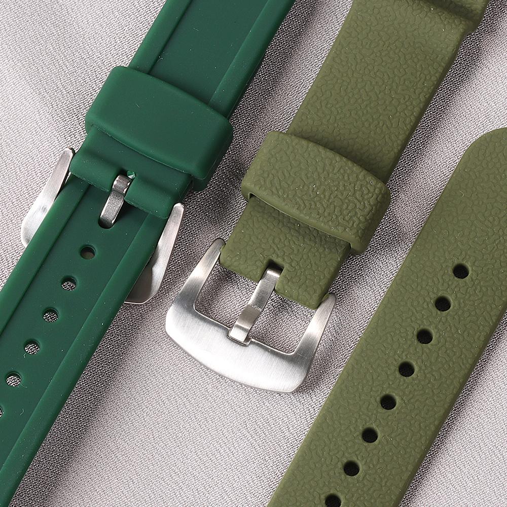 22mm Gummi-Silikon-Uhrenarmband für Seiko Nein. 5 SKX009 Prospex Uhrenarmband Elektronisches Armbanduhr-Armband Sport Taucheruhr Armband