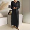 Cotton Long Sleeve Hoodie Dress With Casual Style For Autumn Winter Women