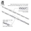 ORSA JEWELS Italian 925 Sterling Silver Diamond-Cut Figaro Chain Necklace S925 Silver Craft Men Women Neck Chains Jewelry SC34