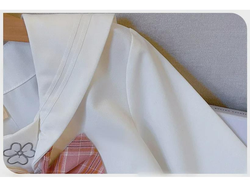 Mädchen Langarm JK Karorock Zweiteiliges Set - College-Stil