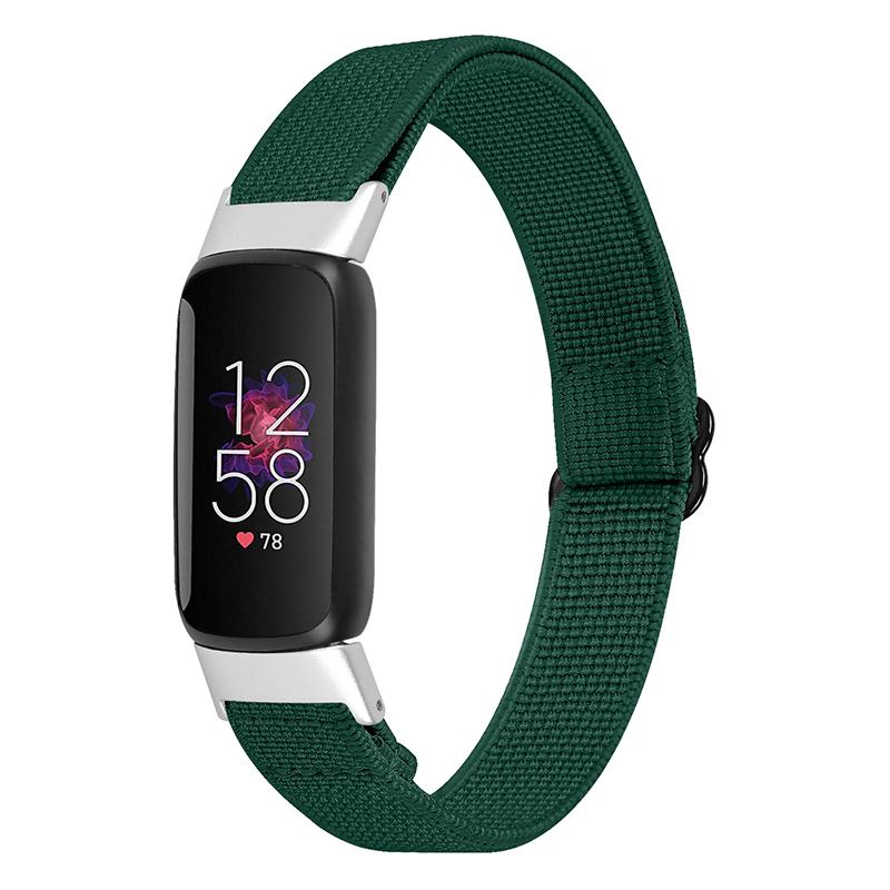 

Soft Nylon Watch Band Adjustable Replacement Straps for Fitbit Luxe Green