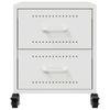 Nightstand White 36 x 39 x 43.5 cm Steel