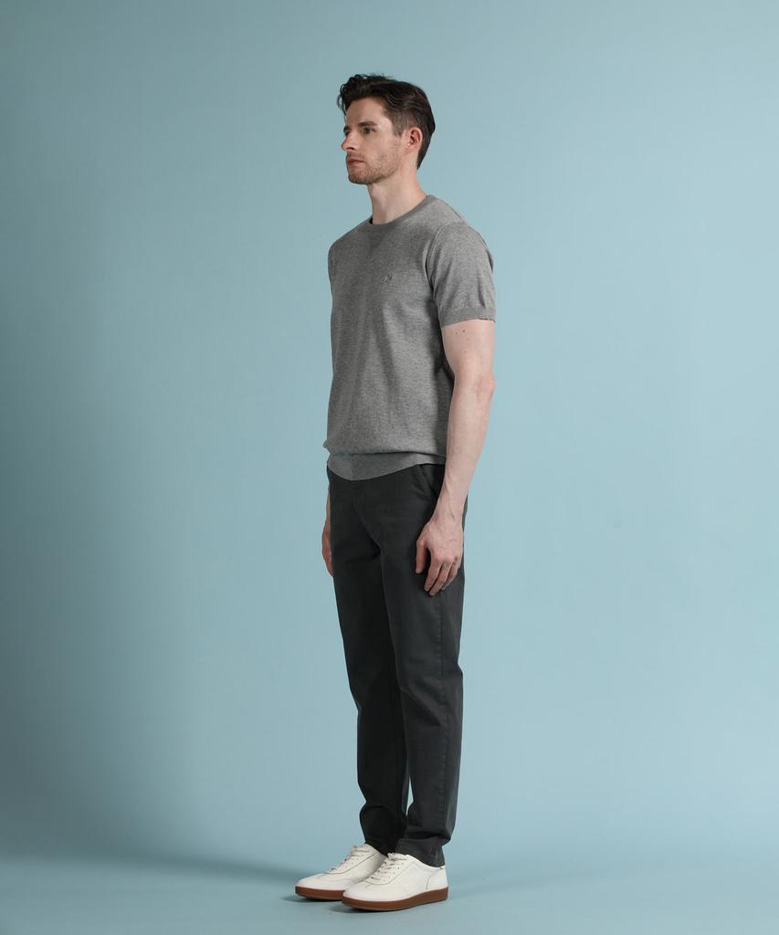 PANICALE Grey Linen Blend Round Knit