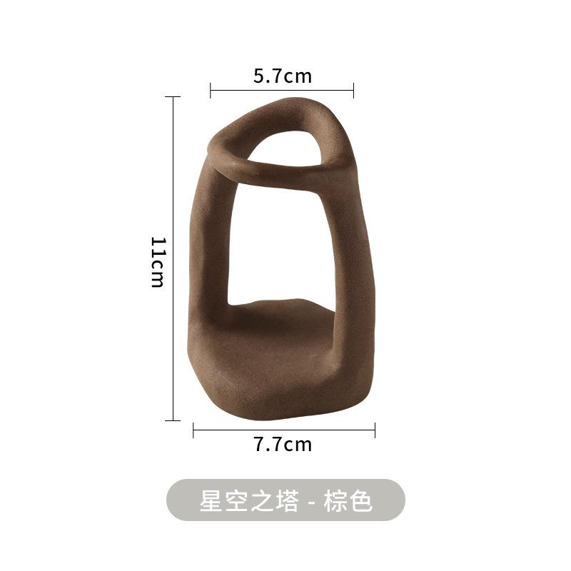 Nordic Home Desktop Storage Decorations Ceramic Creative Pen Holder Candlestick Makeup Pen Storage Shelf Multi Functional