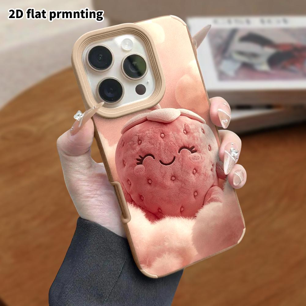 Phone Case: Lambskin 2D Flat Samsung Galaxy A34 A35 M05 M06 S20 S22 S21 FE Plus 5G Protective Case, Strawberry Doll, Christmas and Halloween Gift
