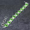Natürlicher Tsavorit Edelstein Handgefertigtes 925 Sterlingsilber Armband 7-8" i3A07