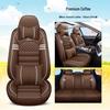 Four Seasons Universal Cartoon Leather Car Seat Cover - Odorless, Full Surround, for Five-Seat Cars.