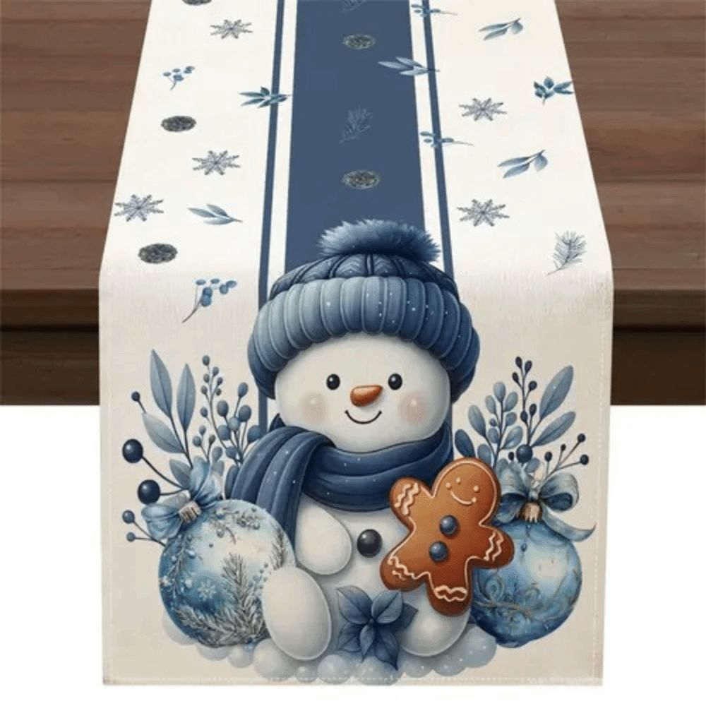 Neujahr Weihnachten Tischläufer Weihnachtsmann Weihnachts-Tischdecke Neue Tischdeko Heimdeko