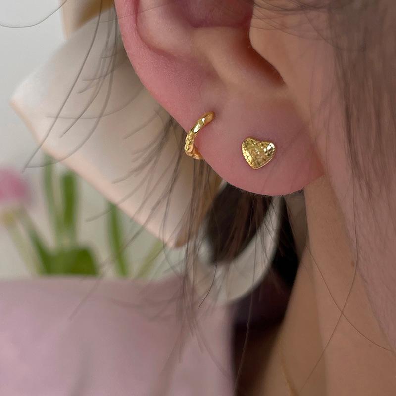 Clous d'oreille en argent sterling haut de gamme et clips d'oreille pour femmes - Boucles d'oreilles d'été style froid