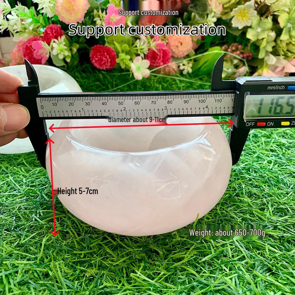 

Natural Quartz Demagnetizing Bowl for Crystal Storage and Bracelet Cleansing
