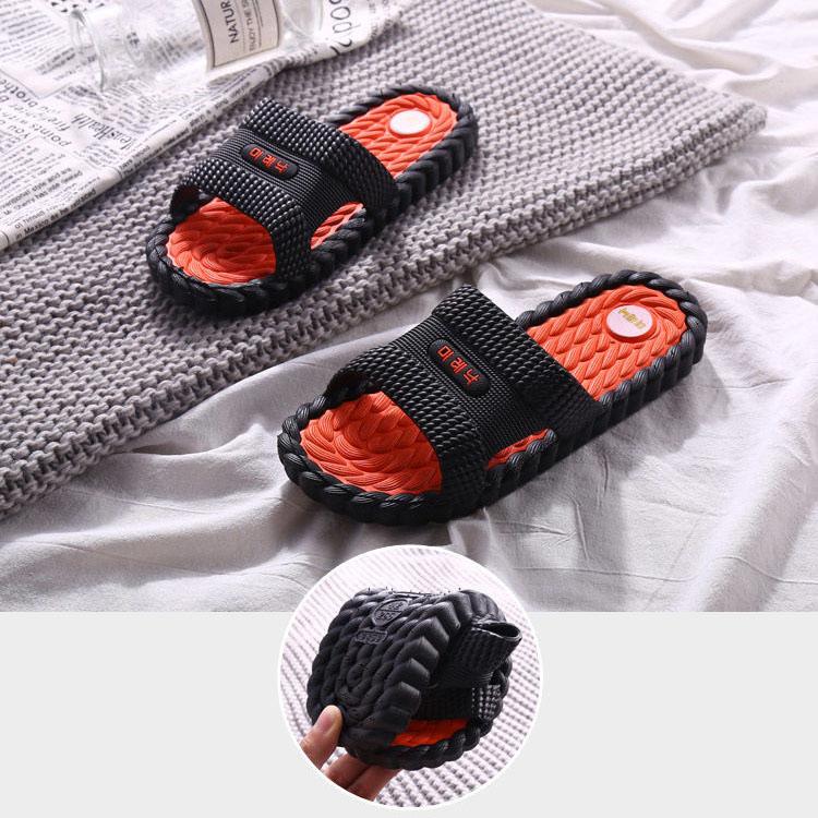 Damen-Hausschuhe für Frühling und Sommer, weiche Sohle, leicht, flach, für den Innenbereich, große, rutschfeste Strandhausschuhe für den Außenbereich