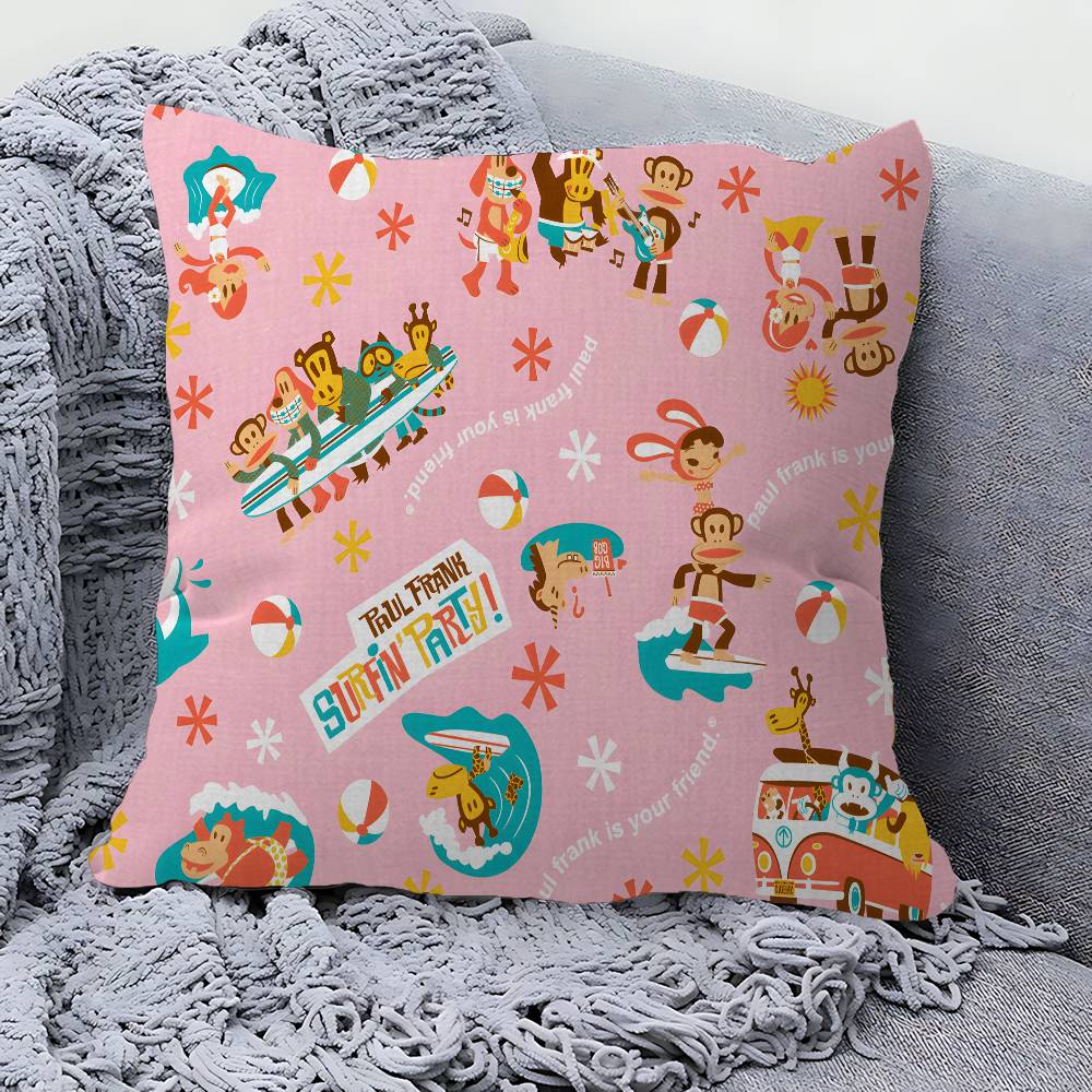 LLuxurious PPaul Frank Anime Pillow Cushion Cover Pillowcase Living Room Sofa Home Decor Customized