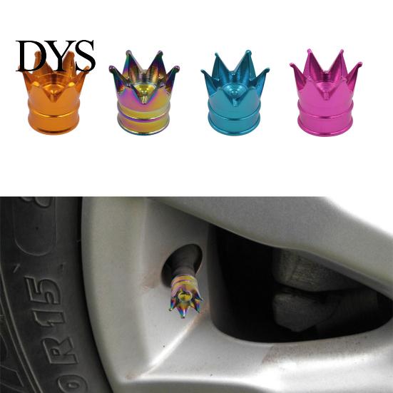 Valve Core Cap Airtight Fine Workmanship Crown Styling Shiny Motorcycle Tire for Car Cover
