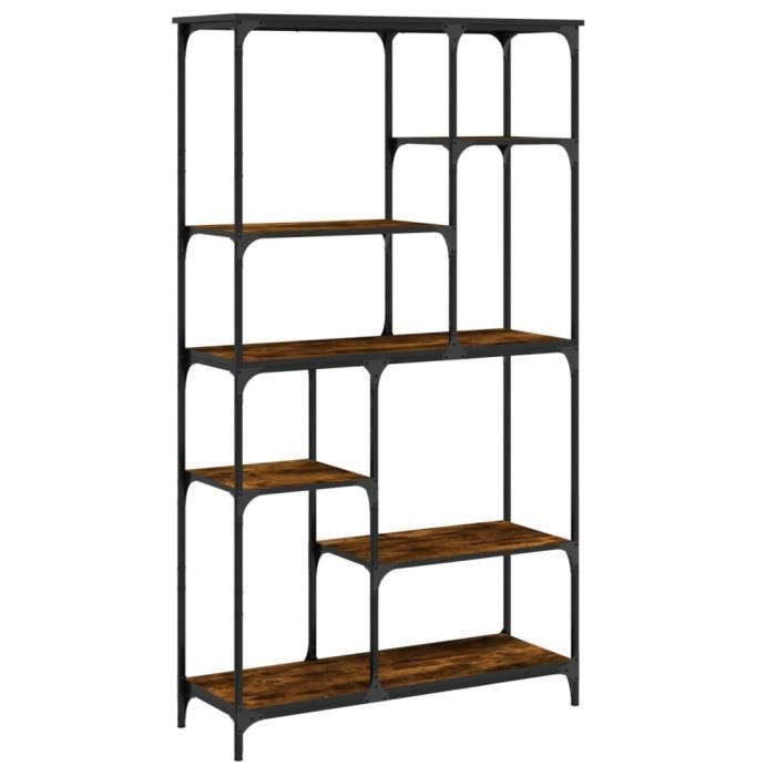 VidaXL Bibliothèque chêne sonoma 99x35,5x176 cm bois ingénierie acier 835411