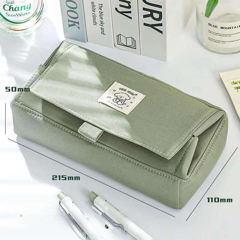 INS Style Puppy Printed Pencil Bag Large Capacity High-value Creative Square Pencil Bag School Student Storage Supplies