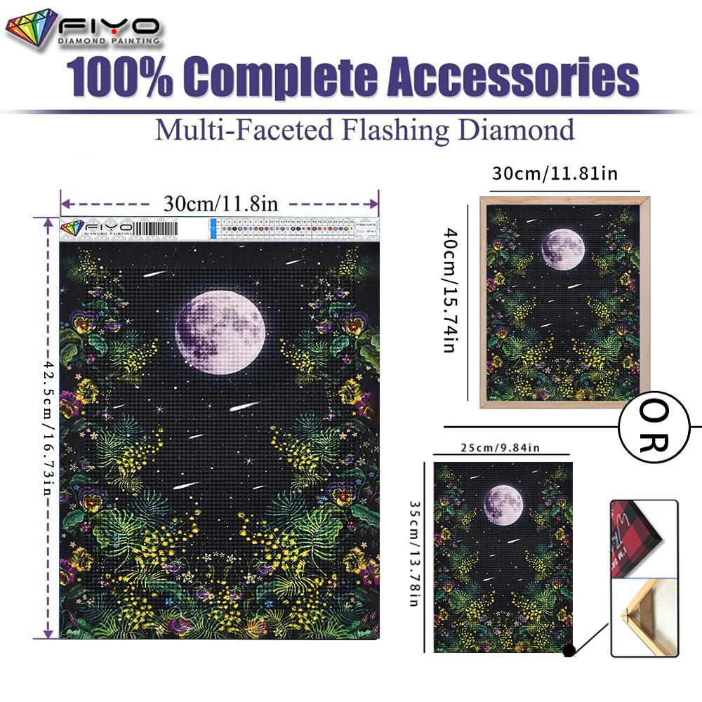 DIY Malování diamantovou mozaikou po celé ploše Křížkový steh 3D Kreslený Měsíc Domácí dekorativní umění Krajina diamantové malování 5d diamantové umělecké malování