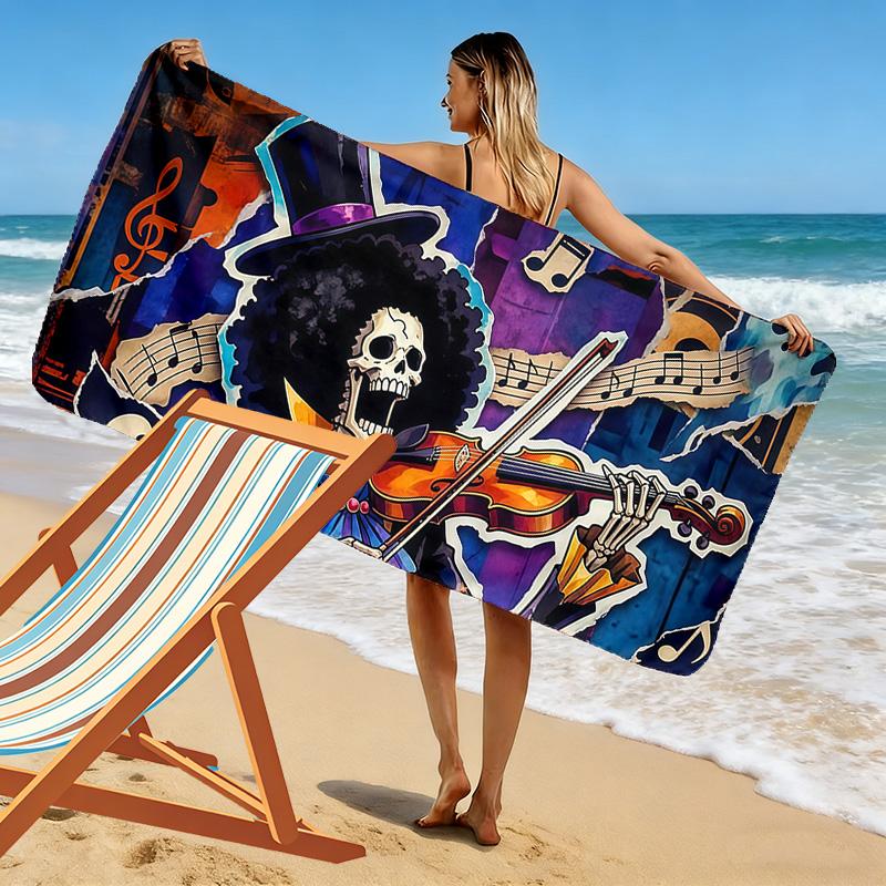 Brook Soul King Print Beach Towel, Large Soft Quick Dry Towel for Beach Camping Swimming