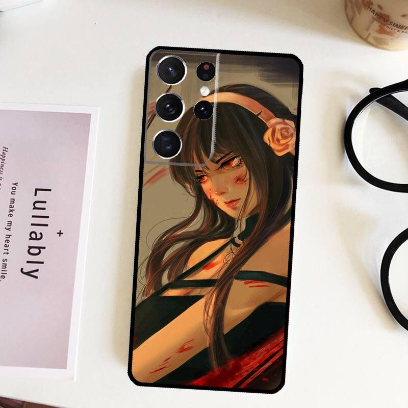Puzdro Spy X Family pre Samsung Galaxy S22 Plus S21 Ultra S20 FE S8 S9 S10 Note 10 Note 20 Ultra Kryt