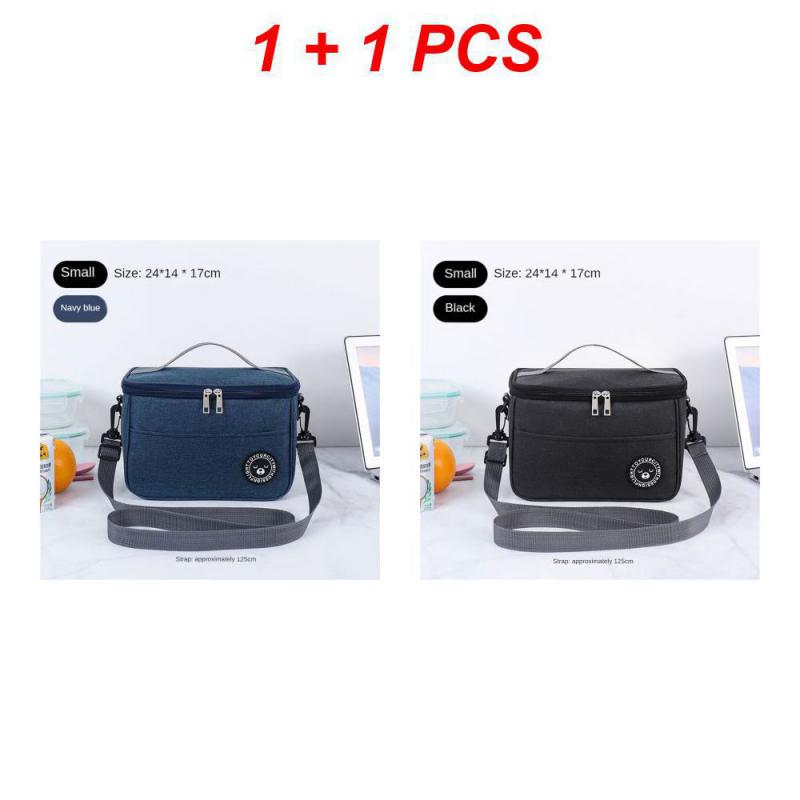 S/M/L New Portable Lunch Bag Food Thermal Box Waterproof Office Cooler Lunchbox With Shoulder Strap Insulated Case