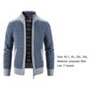 Zipper Closure Men Cardigan with Pocket Polyester Precisely Detail Men Sweater for Dating Wear