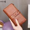 2023 Women's RFID-Blocking Vintage Leather Long Wallet Clutch