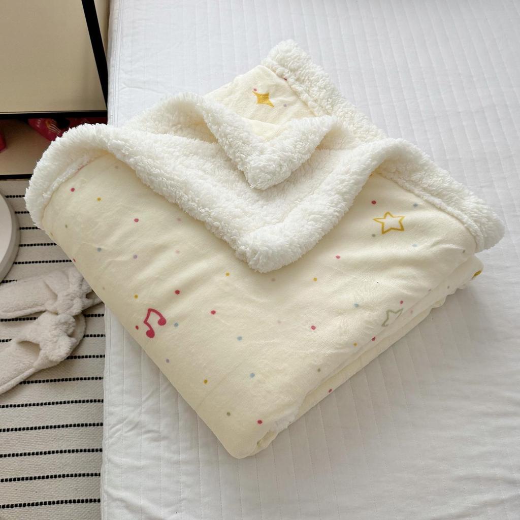 Milk Velvet Multifunctional Blanket: Perfect for Office, Nap, Sofa, Dorm, or Car Use.