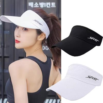 1pc Summer Women Breathable Air Sun Hats Quick-dry Visor UV Protection Top Empty Solid Men Sports Tennis Running Sunscreen Cap
