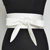 Slim Fit Bowknot Ladies Dress Cummerbands Bowknot Leather Belt Wide Waist Band Corset Waistband