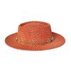 Metal Chain Beach Sun Straw Hats for Women UV Sun Protection Wide Brim Travel Party Hat Hollow Design Boater sombrero de paja