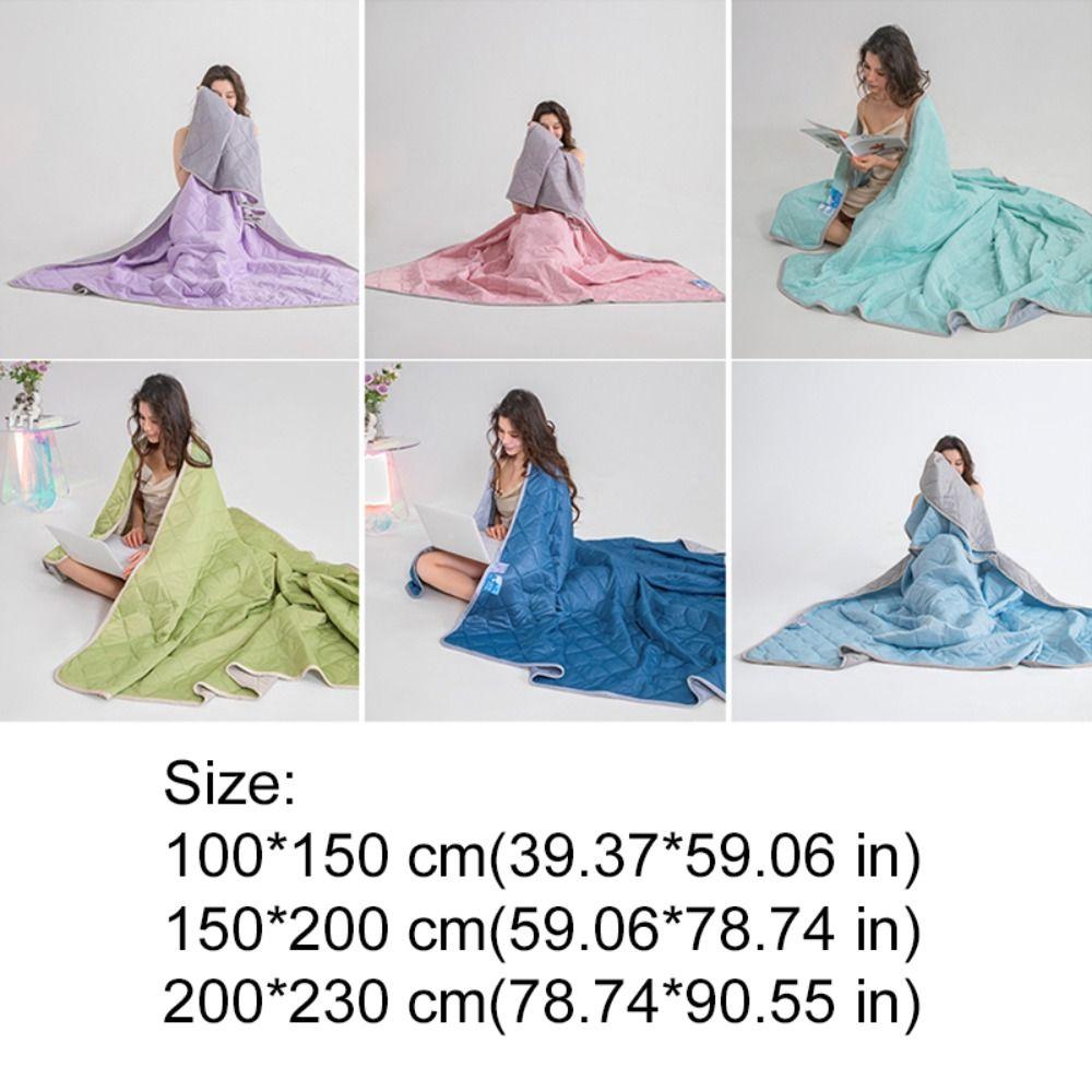 Quilted Summer Sleeping Quilt Lightweight Thin Quilt Duvet Air Conditioning Blanket  Dormitory