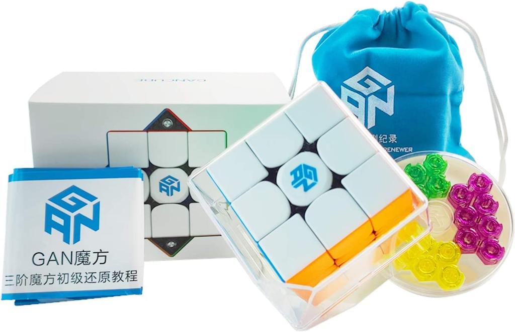 GAN 356M Extra GES, Built-in Magnet, Stickerless Competition Cube, 3x3x3 Standard Edition, with Extra GES, Ultra Smooth, Stickerless, Authentic