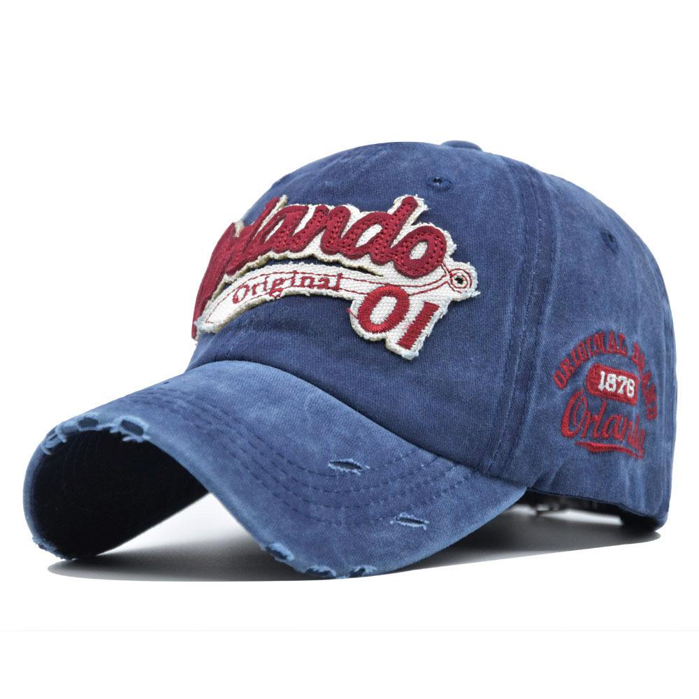 2024 New Designer Orlando Embroideried Washed Cotton Baseball Cap Chapeau Homme Vintage Men's Snapback Caps Gorras Para Mujer