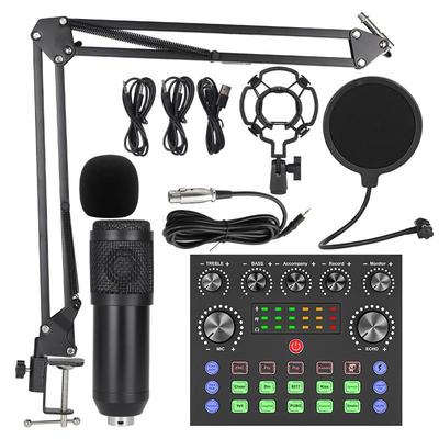 V8S Englische Soundkarte & BM800 Mikrofonarm-Set für Live-Übertragungen und Podcasts