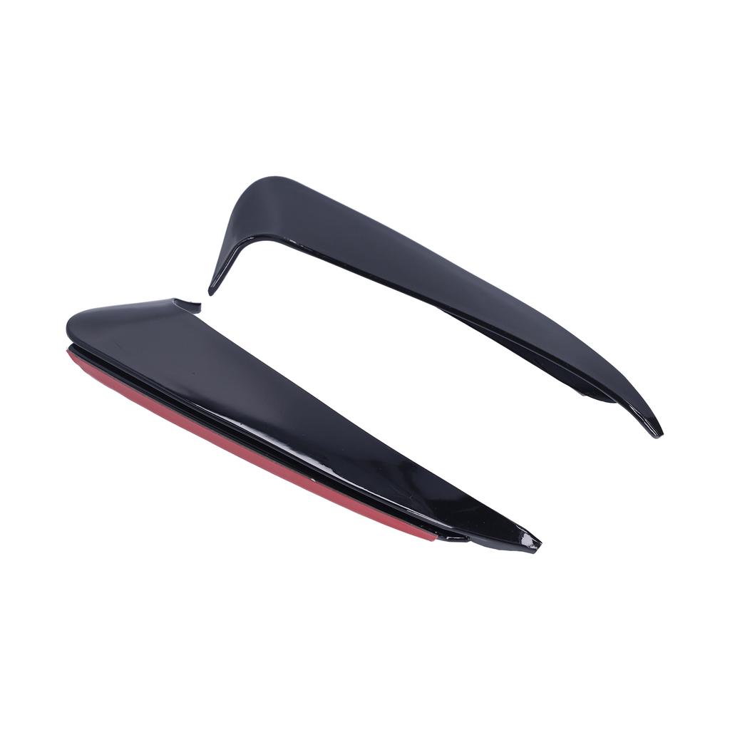 2pcs Rear Bumper Spoiler Side Canard Left Right Fit for MercedesBenz C Class W205 C180 C200(Noir brillant )