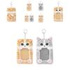 Adorable Plush Cat Keychain With Cute Cat Id Holder And Soft Short Plush